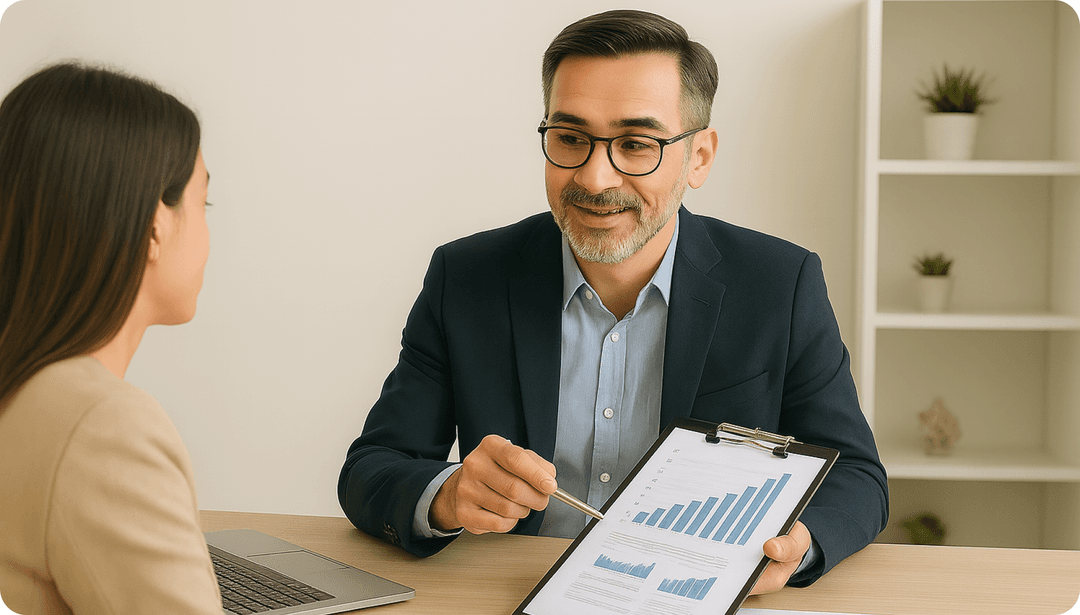 People discussing finance