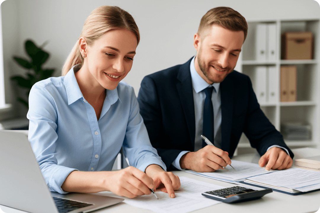 People discussing finance