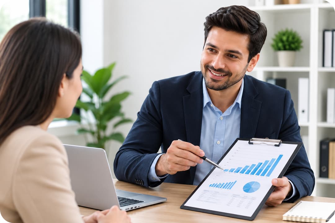 People discussing finance